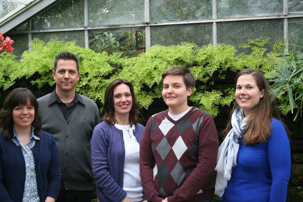 Science Education Assessment (SEA) Scholars (l-r: Lisa Wiltbank, Brian Winterman, Katie Kearns, Jakki Petzold, and Sarah Keesom).